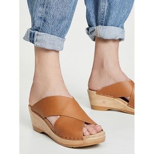 No. 6 Frida Mid Wedge Clogs, EEUC, size 40